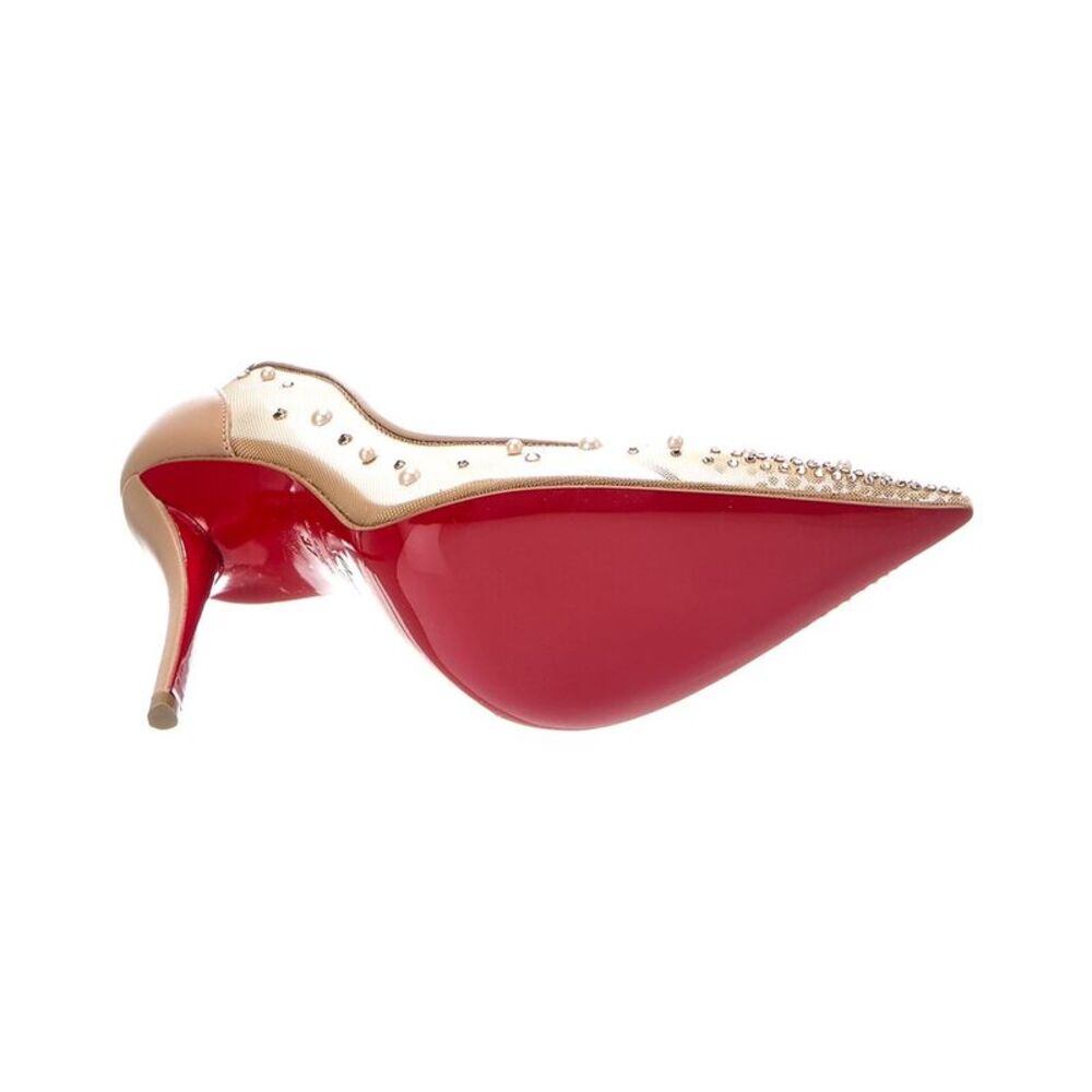 Christian Louboutin Miss Z Degrastrass 100 Mesh & Leather Pump - Picture 4 of 5